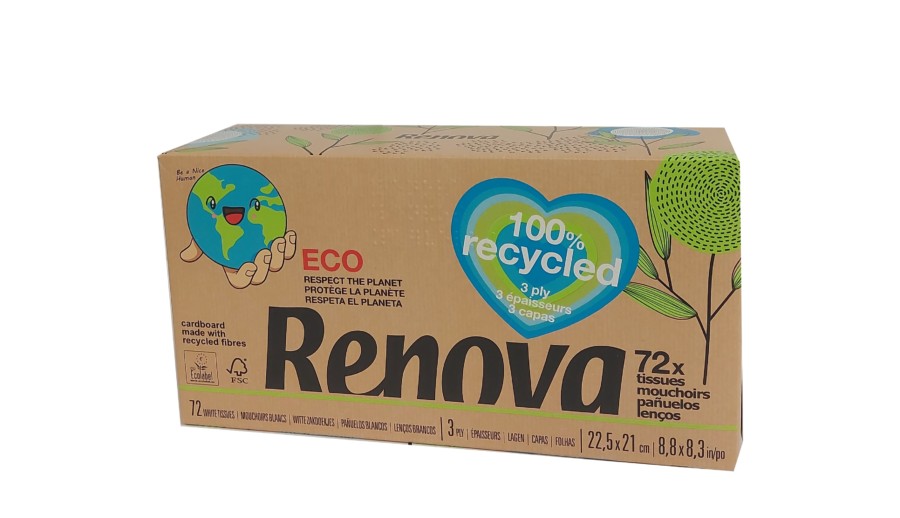 RENOVA, Facial Tissues Recycled